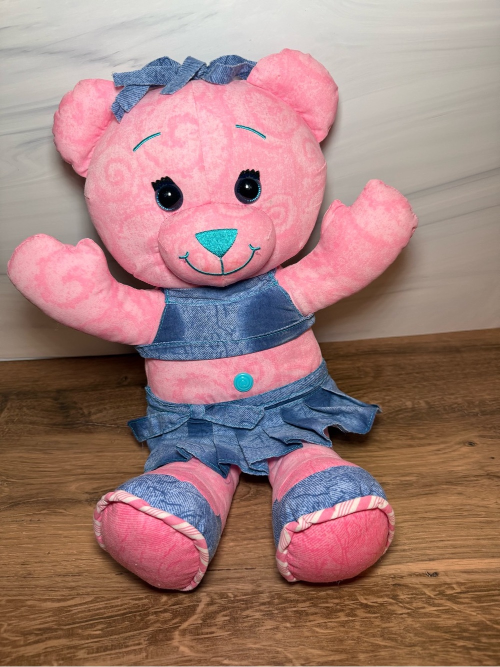 2005 Doodle Bear Pink Plush
